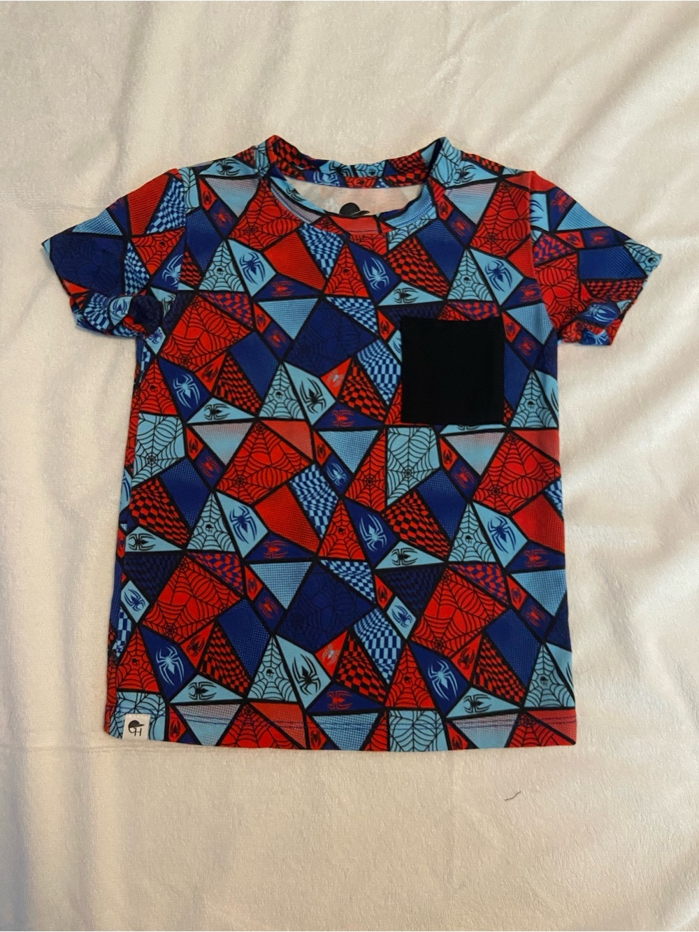 George Hats Spider Check Bamboo Pocket Tee